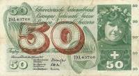 (№1965P-48e.3) Банкнота Швейцария 1965 год "50 Franken/Francs/Franchi" (Подписи: Brenno Galli  Iklé 