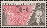 (1959-055) Марка Чехословакия "Н. Тесла" ,  III Θ