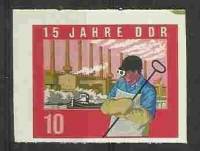 (1964-062) Марка Германия (ГДР) "Сталевар"    ГДР 15 лет III Θ