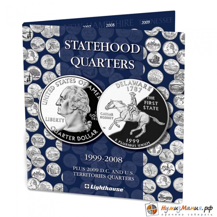 Планшет &quot;EURO COL SQ&quot; для 25 центов США &quot;Штаты США&quot;,  Leuchtturm
