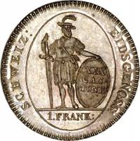 (№1811km174(bern)) Монета Швейцария 1811 год 1 Frank