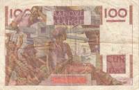 (№1950P-128c.1) Банкнота Франция 1950 год "100 Francs" (Подписи: J)