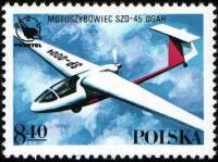 (1978-017) Марка Польша "Мото-планер SZD45"    Развитие авиации в Польше III Θ