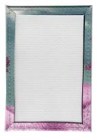 Обложка для проездного (Полимер) Принт "Лавандовое поле. Искажение цвета", Зеленый/розовый