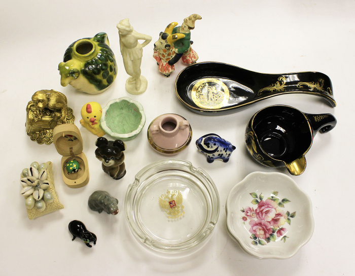 Набор предметов интерьера и сувениров, 17 штук (все на фото)