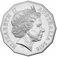 (№2016) Монета Австралия 2016 год 50 Cents (Холден Наследия - 160 Лет)