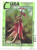 (1973-071) Марка Куба "Эритрина"    Полевые цветы II Θ