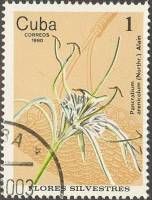 (1980-071) Марка Куба "Цикорий арениколум"    Полевые цветы III O