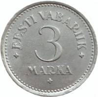 () Монета Эстония 1922 год 3  ""   Медь-Никель  UNC