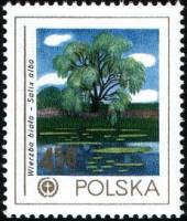 (1978-036) Марка Польша "Ива белая"    Охрана окружающей среды III Θ