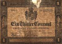 (№1849P-S588) Банкнота Германия 1849 год "1 Thaler"