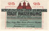 (№2017) Банкнота Германия (Без даты) 25 Pfennig"