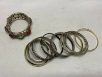 Украшения браслеты 19 шт в наборе металл