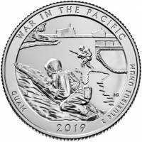 048p Монета США 2019 год 25 центов Гуам  Медь-Никель  UNC