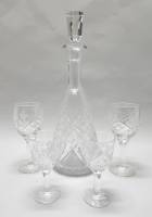 Графин + 4 рюмки хрусталь