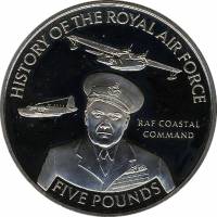 (2008) Монета Остров Джерси 2008 год 5 фунтов "Береговое командование ВВС"   UNC