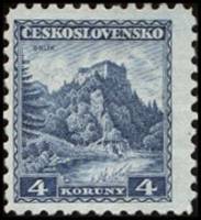 (1932-002) Марка Чехословакия "Замок Орлик"    Ланшафты III Θ