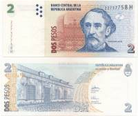 (2002) Банкнота Аргентина 2002 год 2 песо "Бартоломе Митре"   UNC