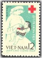 (1963-011) Марка Вьетнам "Медсестра"   100 лет Красному Кресту III Θ