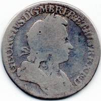 () Монета Великобритания 1723 год 1  ""   Биметалл (Серебро - Ниобиум)  AU