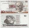 (1990) Банкнота Бразилия 1990 год 50 крузейро "Надп на 50 новых крузадо 1989-1990"   UNC