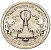 (04p) Монета США 2019 год 1 доллар "Лампочка Эдисона"  Латунь  UNC
