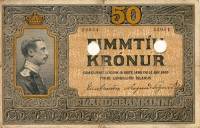 () Банкнота Исландия 1912 год 50  ""   UNC