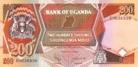 (,) Банкнота Уганда 1997 год 200 шиллингов    UNC