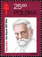 (1982-039) Марка Польша "О. Буйвид"    Столетие туберкулезной палочки III Θ