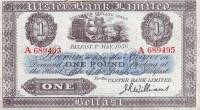 (№1956P-315c) Банкнота Северная Ирландия 1956 год "1 Pound"