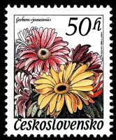 (1980-034) Марка Чехословакия "Герберы"    Цветочные выставки III Θ