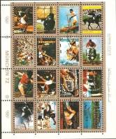 (№1973-2621) Лист марок Эмират Аджман (ОАЭ) 1973 год "Летние Олимпийские игры Мюнхен 1972 малого фор
