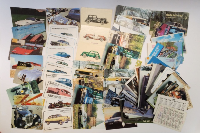 Календари карманные 73 штуки Автомобили календарики 