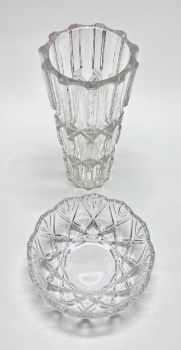 Салатник конфетница + ваза, хрусталь