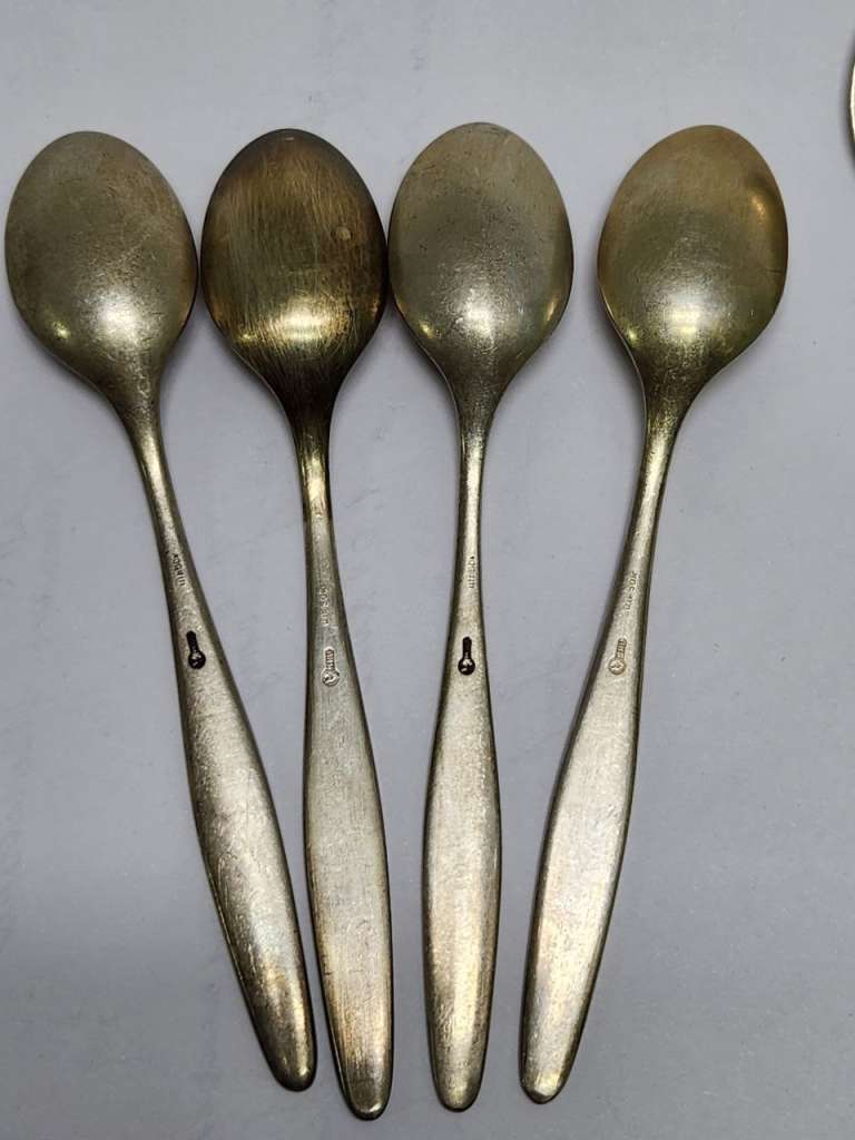 Чайные ложки мельхиор СССР 11 штук