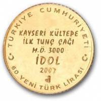 () Монета Турция 2007 год 6000  ""   Биметалл (Платина - Золото)  UNC
