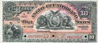 (№1886P-S98) Банкнота Эквадор 1886 год "10 Sucres"