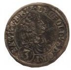 (№1658km1116) Монета Австрия 1658 год 3 Kreuzer