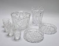 Салатник Ваза Блюдца и Стопки Хрусталь СССР набор 8 предметов