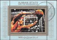 (№1973-2615) Блок марок Эмират Аджман (ОАЭ) 1973 год "Водное поло", Гашеный