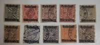 --  Набор марок Вюртемберг 10 шт.  Гашёные , II Θ