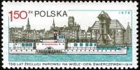 (1979-033) Марка Польша "Пароход Генерал Свирчевский"    150 лет навигации по реке Висла III Θ