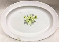 Блюдо "Цветы", стекло, СССР (сост. на фото)