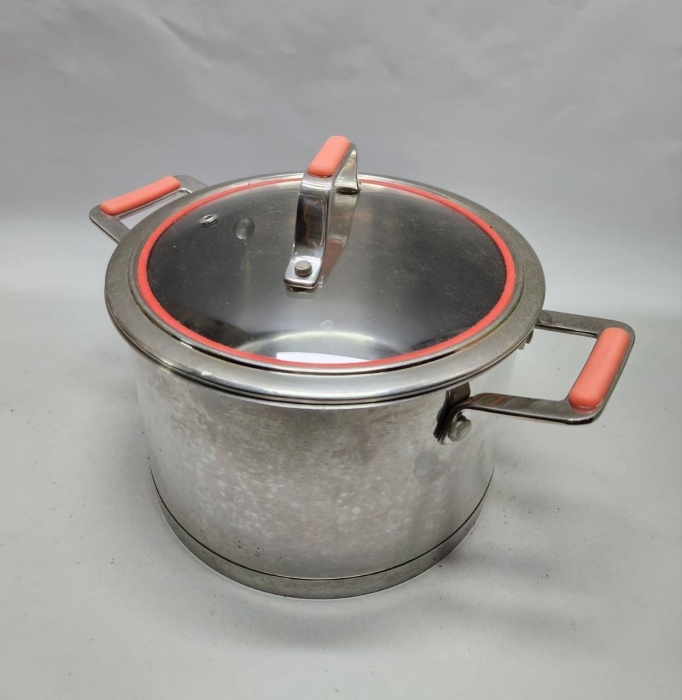 Кастрюля 3 литра Homeclub стеклянная крышка