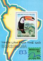 (1983-069) Блок марок  Вьетнам "Гиганский тукан"    Выставка марок Brasiliana '83 III O