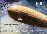 (№2013-4065) Марка Центрально-Африканская Республика 2013 год "LZ130 граф Цеппелин II в", Гашеная
