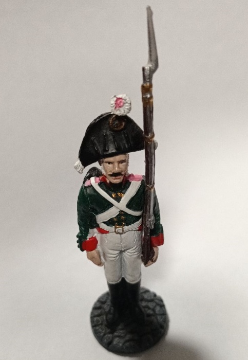 Оловянный солдатик "Мушкетёр Тенгинского мушкетерского полка 1802 - 1803 гг."
