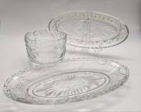 Селедочницы 2 шт и Конфетница стекло