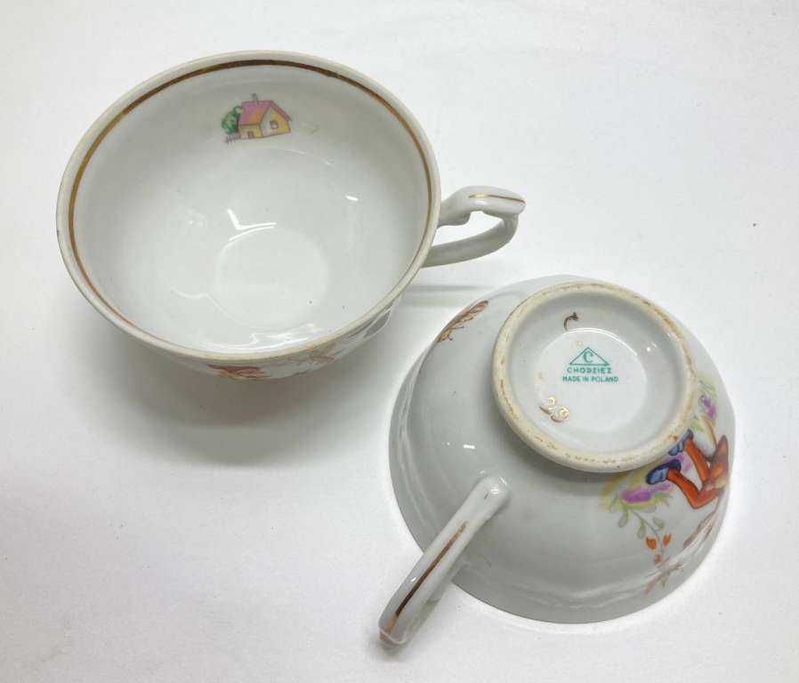 Чашки фарфоровые, Chadzies, Польша, 2 шт