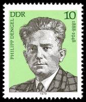 (1979-072) Марка Германия (ГДР) "Филипп Денгель"    Деятели Рабочего движения III Θ